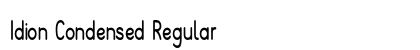 Idion Condensed Regular Preview