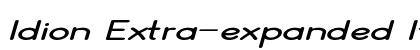 Idion Extra-expanded Italic Preview