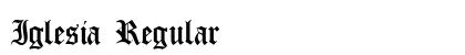 Iglesia Regular font free download