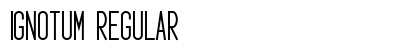 Ignotum Regular Font Preview