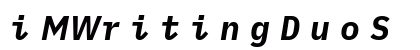 iMWritingDuoS Nerd Font Mono Bold Italic preview