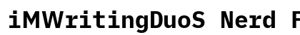 iMWritingDuoS Nerd Font Bold font free download
