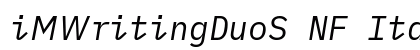 iMWritingDuoS NF Italic preview