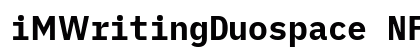 iMWritingDuospace NF Regular Preview