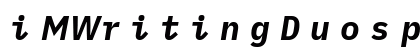 iMWritingDuospace NF Italic Preview