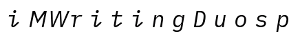 iMWritingDuospace NF Italic Preview