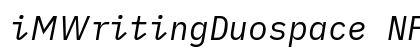 iMWritingDuospace NF Italic Preview