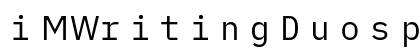 iMWritingDuospace NF Regular Preview