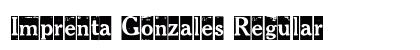 Imprenta Gonzales Regular Font Imprenta Gonzales Regular Font Preview