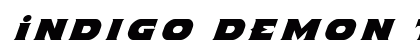 Indigo Demon Title Italic Italic Font Preview