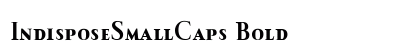 IndisposeSmallCaps Bold Font Preview