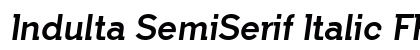 Indulta SemiSerif Italic FFP preview