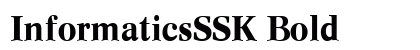 InformaticsSSK Bold Font Preview