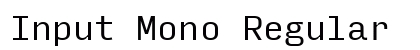 Input Mono Regular font free download