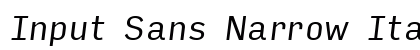 Input Sans Narrow Italic font free download