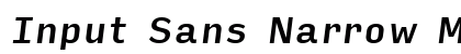 Input Sans Narrow Medium Italic Preview