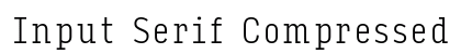Input Serif Compressed Extra Light Preview