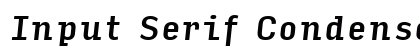 Input Serif Condensed Medium Italic Preview