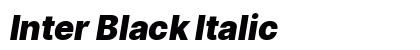 Inter Black Italic Preview