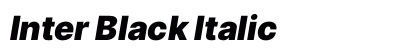 Inter Black Italic Preview