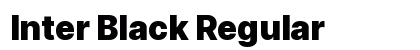 Inter Black Regular font free download
