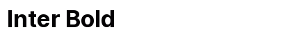 Inter Bold Preview
