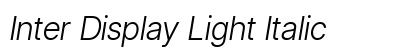 Inter Display Light Italic Preview