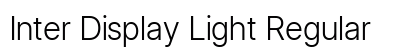 Inter Display Light Regular font free download