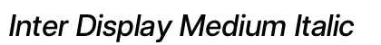 Inter Display Medium Italic font free download
