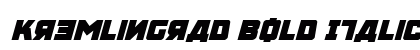 Kremlingrad Bold Italic Bold font free download