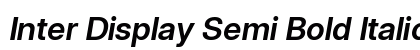 Inter Display Semi Bold Italic font free download