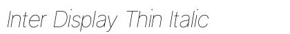 Inter Display Thin Italic Preview