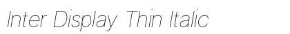 Inter Display Thin Italic Preview
