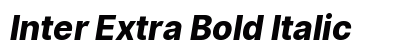 Inter Extra Bold Italic Preview
