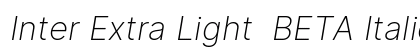 Inter Extra Light  BETA Italic font free download