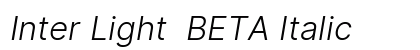 Inter Light  BETA Italic font free download