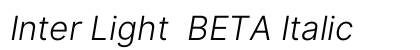 Inter Light  BETA Italic font free download