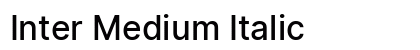 Inter Medium Italic Preview