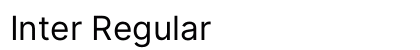 Inter Regular font free download