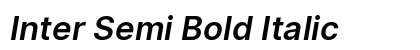 Inter Semi Bold Italic font free download