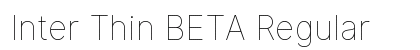 Inter Thin BETA Regular Preview