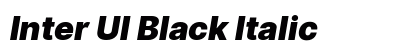 Inter UI Black Italic font free download
