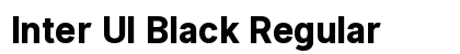 Inter UI Black Regular Preview