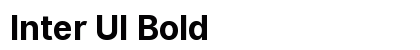 Inter UI Bold font free download