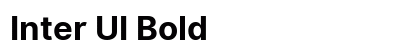 Inter UI Bold Preview