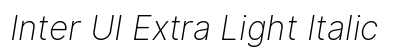 Inter UI Extra Light Italic preview