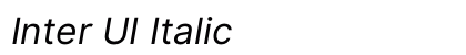 Inter UI Italic font free download