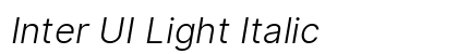Inter UI Light Italic font free download