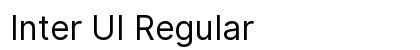 Inter UI Regular font free download