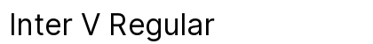 Inter V Regular font free download